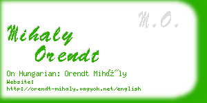 mihaly orendt business card